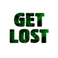 Get Lost Skull Palm Design